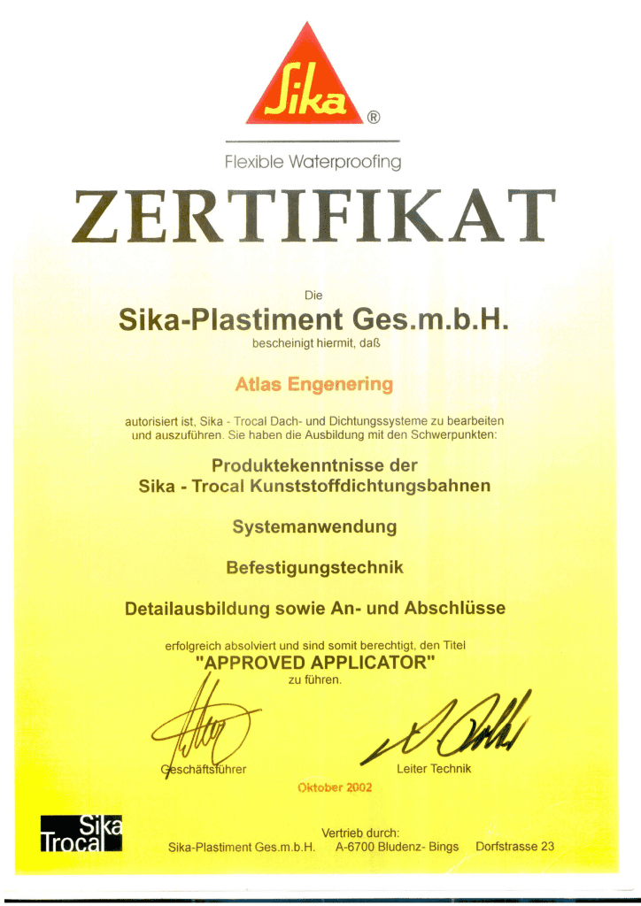 ZERTIF AU SIKA TROCAL-1